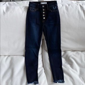 Vici Collection Kancan Dark Wash High Rise Jeans